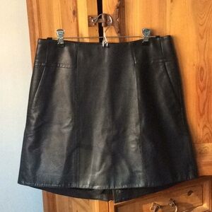 Theyskens’ Theory Collab Leather Mini Skirt